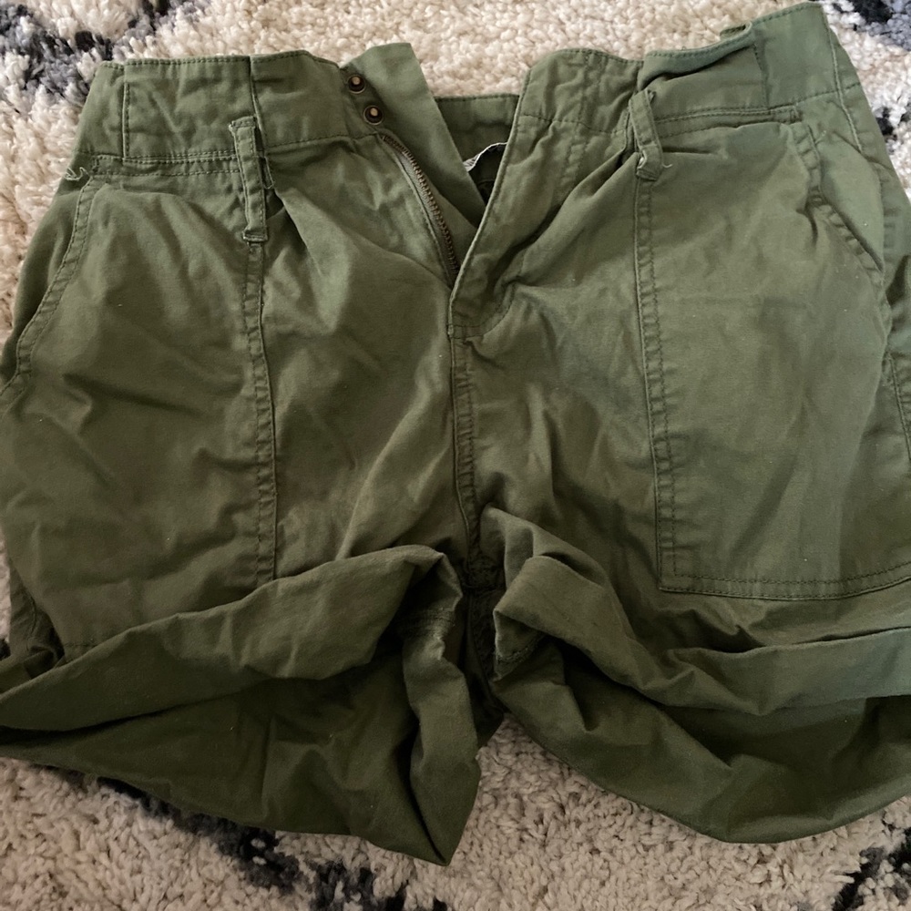 Army green shorts